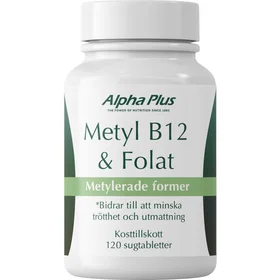 Alpha Plus Metyl B12 & Folat 120 Tabletter