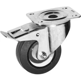 Guitel 100 mm Roulettes Pivotantes avec Roue Bleue et Frein