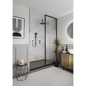Multipanel Shower Panel White Grey 2400x1200x11mm