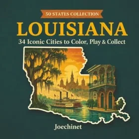 Louisiana 34 Städer att Färglägga Färglägbok