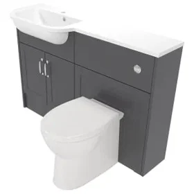 Deccado Padworth Left Hand Vanity Cabinet 1200mm Dark Grey