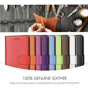 Just-in-Case Leather Book Case for Apple iPhone 15 Pro Max