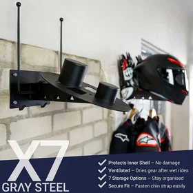 Gray Steel X7 Wall Mount Matt Black One Size