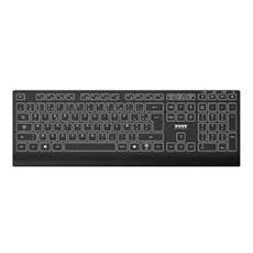 PORT Connect Clavier rétroéclairé rechargeable USB-C Bluetooth sans fil Azerty N