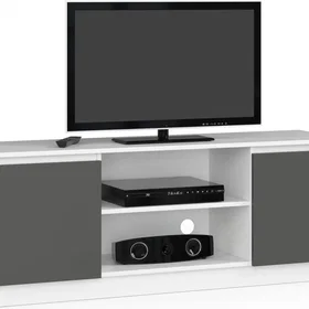 AKORD OP0LRTV140-BIASZA Meuble TV 2 étagères 140x40x55cm