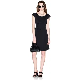 Armani Exchange Xw002301 Af21553 Cap Sleeve Draped Midi Kjole