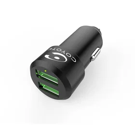 Coyote CAC2USB48ACOY Chargeur allume-cigare 2 ports avec câble USB 18W