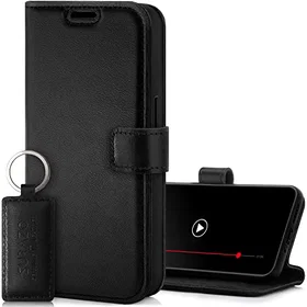 SURAZO Läderfodral med Kortfack och Stativ för Samsung Galaxy M34