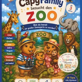 CapyFamily besucht den Zoo Färgläggningsbok för småbarn