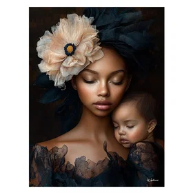 UnUnDone Un Jour Un Désert Tableau Femme Avec Enfant Alu Dibond 30x40