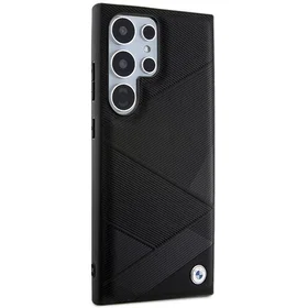 BMW Signature Leather Crossing Lines Pattern Hardcase for Samsung Galaxy S24 Ult