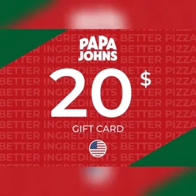 Papa Johns Gavekort 20 USD