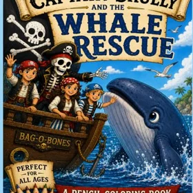 Captain Skully And The Whale Rescue Färgläggningsbok