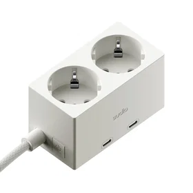 Sudio Brick 2-Way Strömbrytare Skyddad Effektuttag 1.5m BR1EUWHT