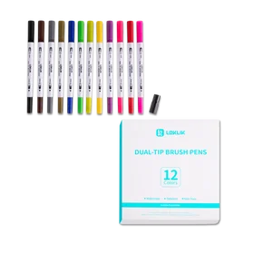 Loklik Penselpen 1-2mm & 0.4mm Multifarvet