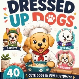 Dressed Up Dogs Färgläggningsbok för Vuxna & Tonåringar
