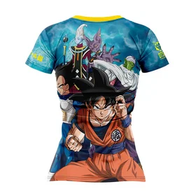 Otso Dragon Ball Super Goku Vegeta Kortärmad T-shirt (Dam)
