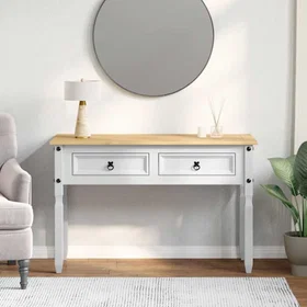 vidaXL End Table Corona White 115 x 46 x 73 cm 42021194