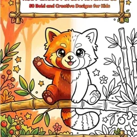Red Panda Forest Adventures Färgläggningsbok för barn