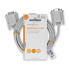 Nedis D-SUB 9-Pin Null Modem Cable 2m CCGL52055IV20