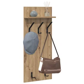 vidaXL Väggklädhängare Artisan Oak 40 x 10 x 90 cm