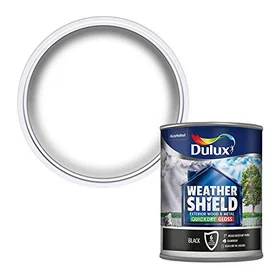 Dulux Weathershield Quick Dry Gloss Paint Black 0.75L