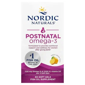 Nordic Naturals Postnatal Omega-3 1120mg Lemon 60 Softgels