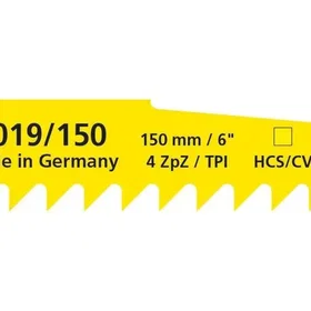 Wilpu 3019/150/5 Reciprocating Saw Blade 150mm
