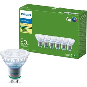 Philips 929003634694 Ultra Efficient GU10 Warm White 827lm 2.1W 6-pack