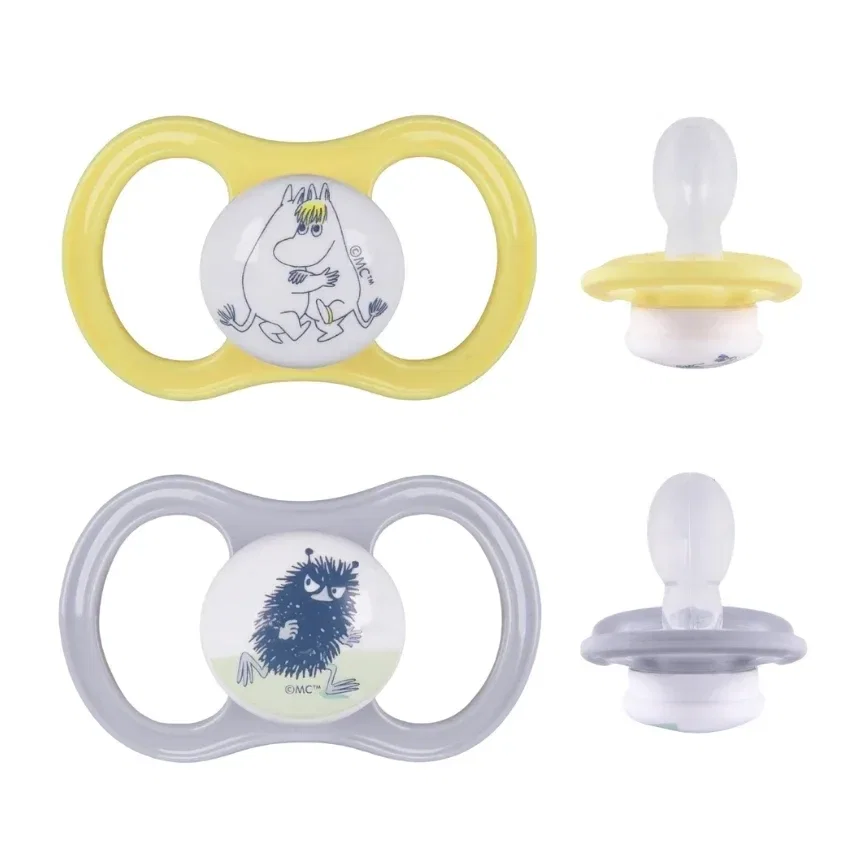 Esska Happy Silicone Pacifier 4-36m (Yellow/Grey)