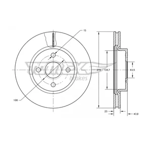 Tomex Brakes TX 73-92 Bromsskiva