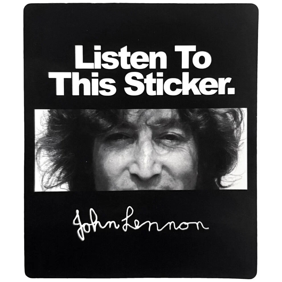 John Lennon Listen To This Sticker