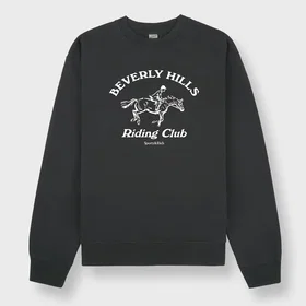 Sporty & Rich Riding Club Crew Neck Sweatshirt (Dame)