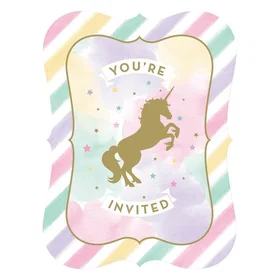 Creative Party Sparkle Unicorn Kutsut 6"x4"
