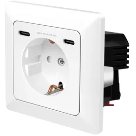 LogiLink Vägguttag 2-port Jordad ONC-A14674
