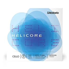 D'Addario Helicore Cello 3/4 Single D String Medium Tension