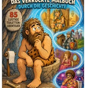 Klo Zeitreise – Das verrückte Malbuch durch die Geschichte Färgläggbok för Barn Vuxna Och Seniorer