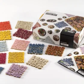 Gamers Grass Flowers Core Set 16 Sheets Self Adhesive Tufts 78