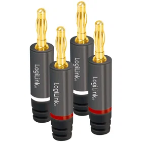LogiLink Högtalarkabel Banankontakter