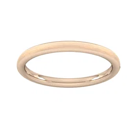 Goldsmiths 2mm Flat Court Heavy Matt Finished Wedding Ring GSGM 2mm Cut 24