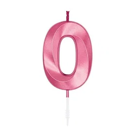 Globos Tårtljus Metalliskt Ljusrosa nr. 0