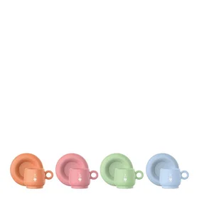 Bialetti Mercato Della Frutta Espresso Cup with Saucer 7cl 4-pack