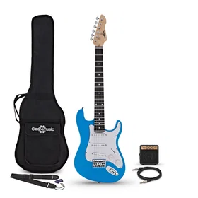 Gear4music 3/4 LA Guitare Électrique Bleue