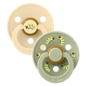 Bibs Caterpillar Mix Latex Pacifier Strl 2 2-pack (Sage)