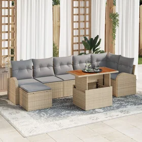 vidaXL Garden Sofa Set with Storage 8 Pieces 3358352