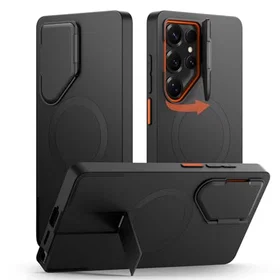SURITCH Magnetic Case with Camera Case & Metal Kickstand for Samsung Galaxy S25 