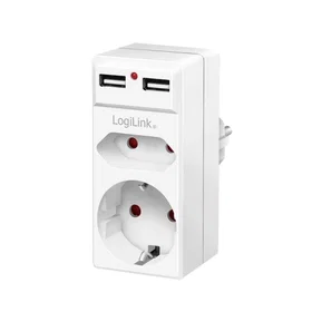 LogiLink PA0276 1-Way Surge Protected Power Strip White PA0276