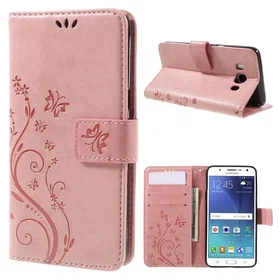 Perhonen Läder Plånboksställ Case för Samsung Galaxy J5 (2016)