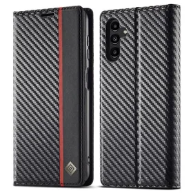 LC.IMEEKE Carbon Fiber Texture Flip Case for Samsung Galaxy A15
