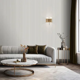 Muriva M66517 Natural Stripes Wallpaper Vinyl Glitter Metallic Embossed